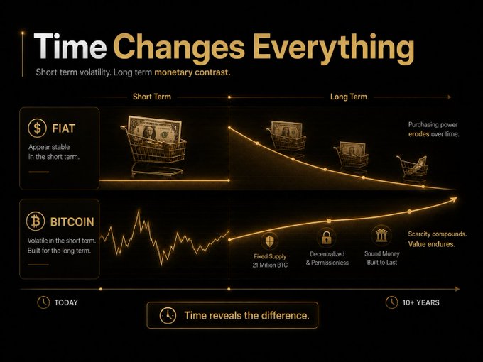 Time changes everything: fiat vs Bitcoin over the long term